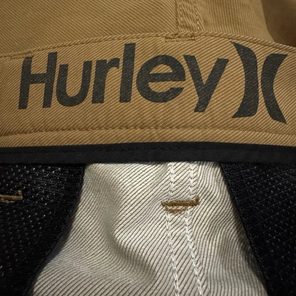 Hurley Walkshorts Mens 31 Brown Hybrid Chino Shorts 10" Inseam Stretch - Picture 3 of 5